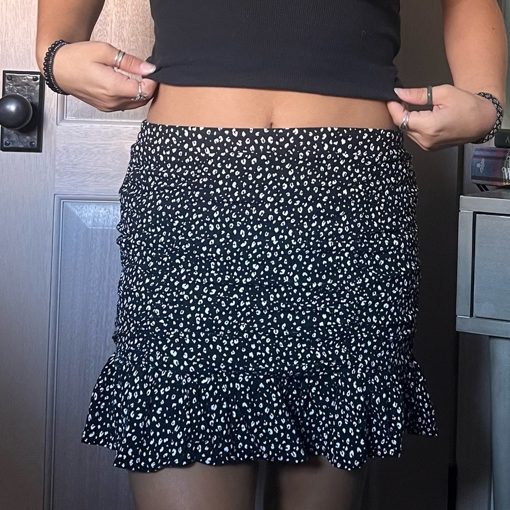 URBAN Romantics Black and White Mini Skirt